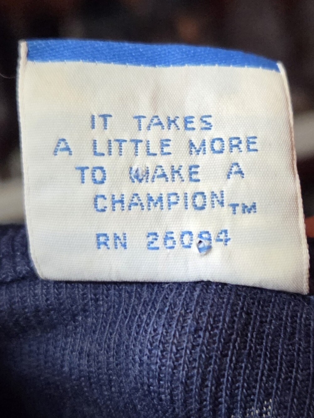Vintage Champion Notre Dame Blue Henley Shirt Size Medium Made In USA - Picture 8 of 8